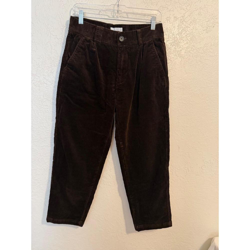 I Love Ugly Kobe Pant Brown Corduroy Cropped Wide Leg Trousers Mens Small